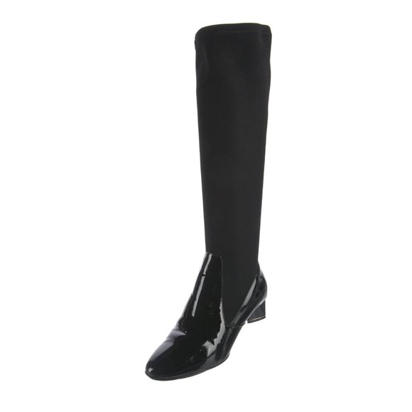 Nicholas Kirkwood Patent Leather Knee-High Riding Boots - Picture 2 of 5